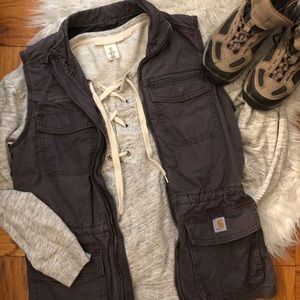 Slate cargo/utility vest